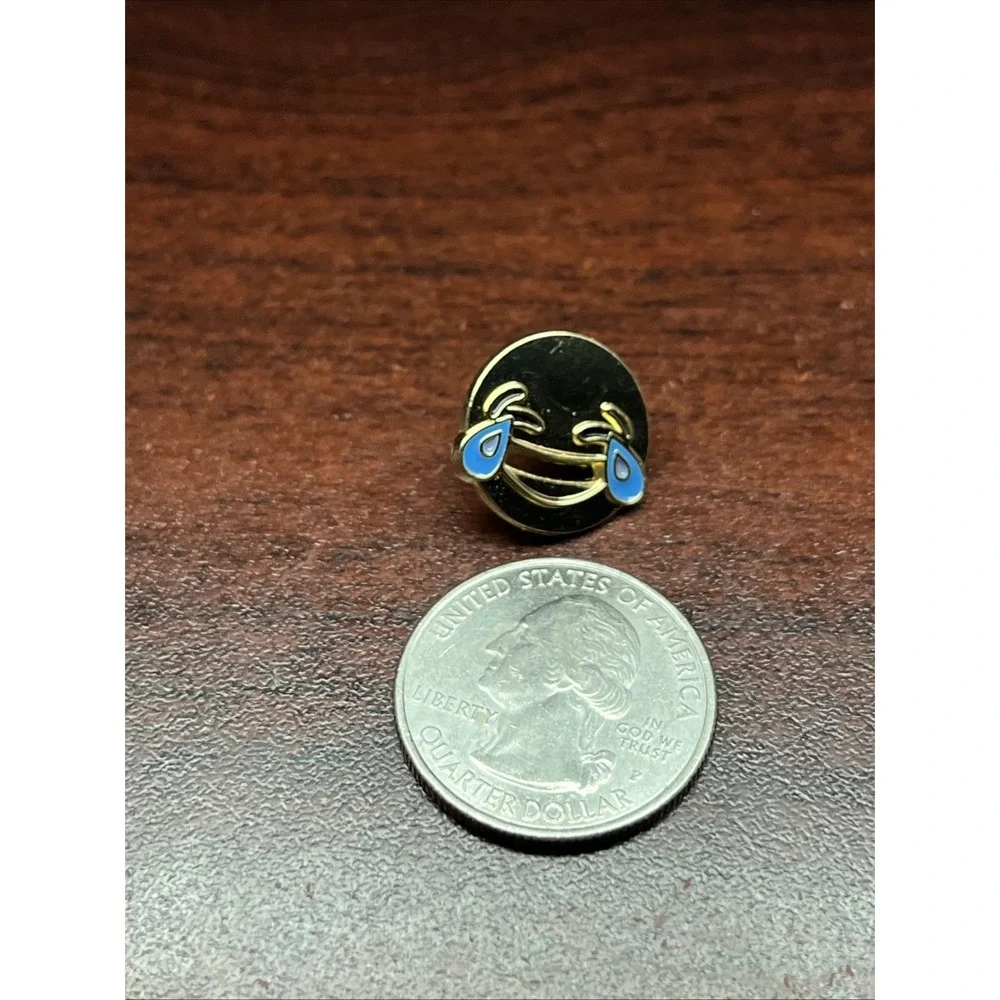 Crying Laughing Emoji Lapel Hat Pin‎